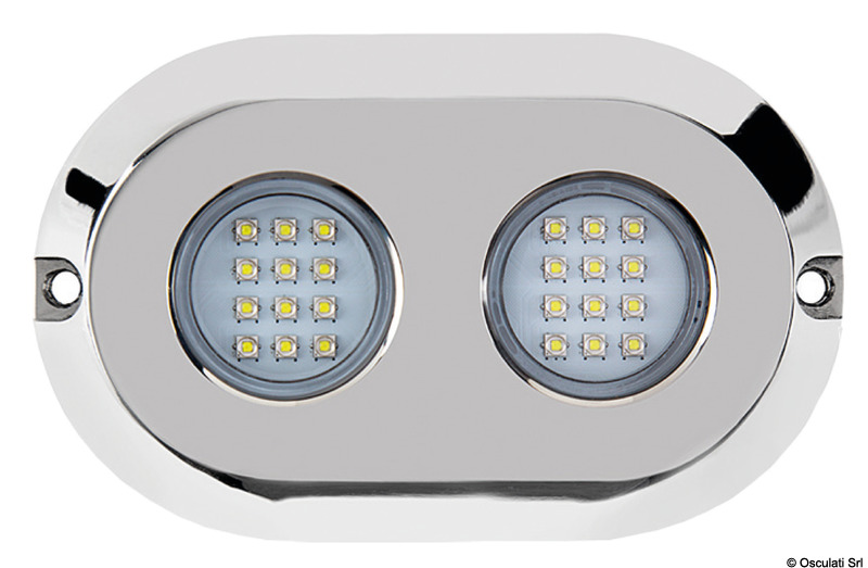 Carcassa in acciaio inox AISI 316 lavorate dal pieno con CNC. LED di ultima generazione di altissima resa, vetro in borosilicato anti-graffio.Fissaggio con viti senza incasso, versione colore unico bianco o blu con driver integrato 12/24 V.Si possono installare in serie.