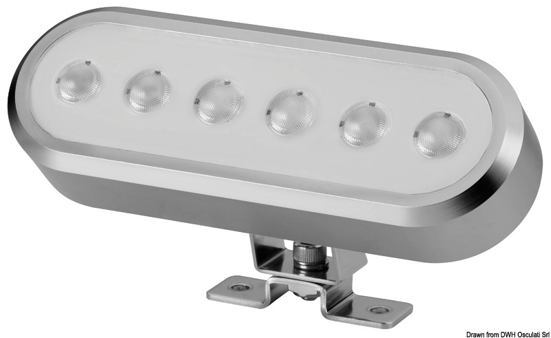 Base snodata in acciaio inox con rotazione integrale sui due assi.