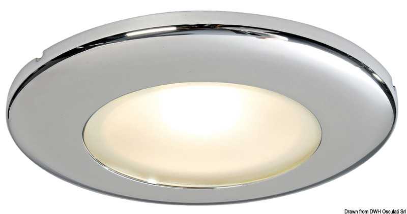Corpo in nylon/fibra di vetro, ghiera in acciaio inox. Lente in vetro satinato.