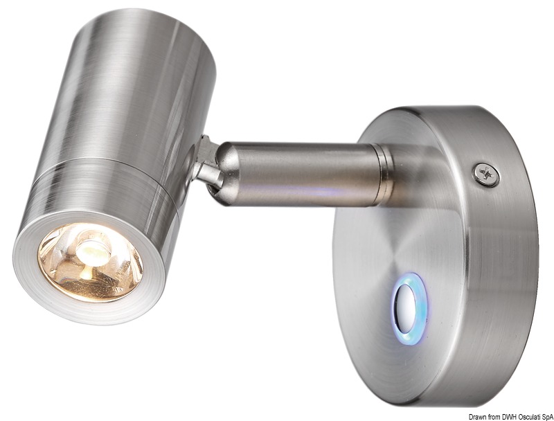 Corpo in alluminio. Interruttore touch. Interruttore touch con dimmer.