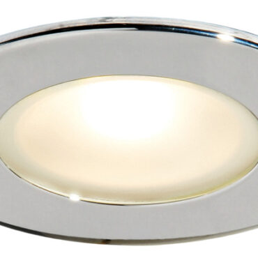 Corpo in acciaio inox. Lente in vetro satinato.Doppio sistema di fissaggio: con viti nascoste o con molle interne inox. Dimmerabili con 14.482.00