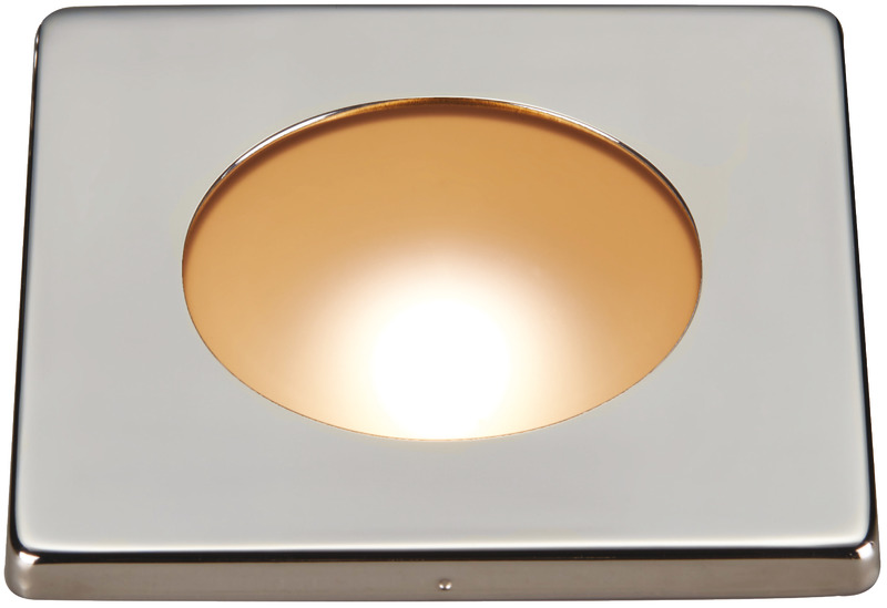 Carcassa in policarbonato completa di ghiera. Lente satinata. Un solo LED centrale. Fissaggio con viti.Tipologia luce:13.489.01/02 con luce fissa o dimmerabile, consultare la tabella per scegliere l'interruttore ideale.13.489.11/12 con luce dimmerabile, con funzione (ON/OFF + dimmer) touch inclusa nel vetro.