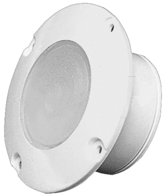 Completamente stagna, con lente in plexiglass trasparente molto robusto, si incassa nelle paratie del pozzetto o del Fly Bridge. Adatta anche come luce di banchina per essere incassata sulla poppa. Può essere usata come luce subacquea in vasche o piscine. Prodotto in Luran resistente UV.