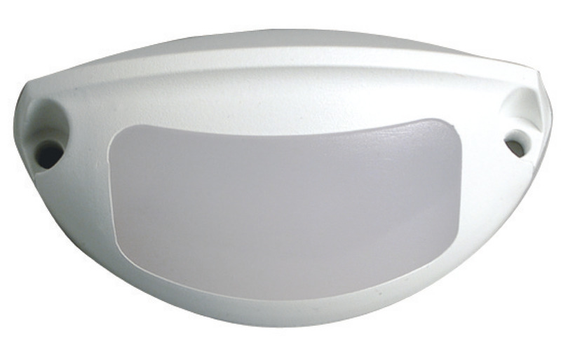 Realizzata per essere installata senza incasso, nelle posizioni ove occorra illuminazione di sicurezza (locali motore, cruscotti, scale ingresso cabina, pozzetti e ripostigli). luran BIANCO totalmente impermeabile e resistente UV.
