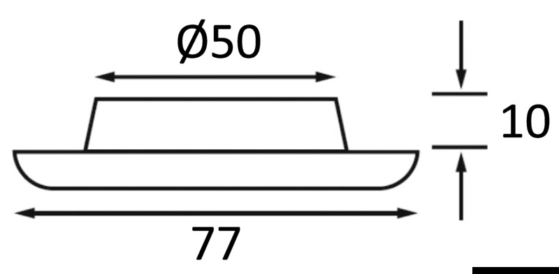 Corpo in ABS. Grado di protezione IP54.