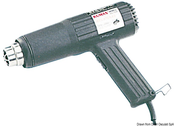 A due velocità per trattamento guaine termoretraibili. Portata aria 400 l/min.