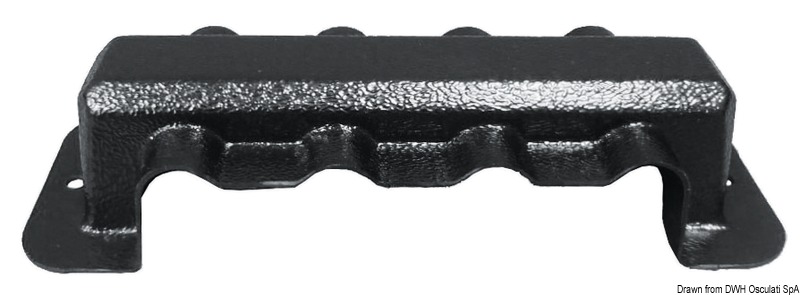 Base plastica ad alta capacità isolante. Barra di supporto in rame nichelato, viti e dadi in acciaio inox. volt 12/48.