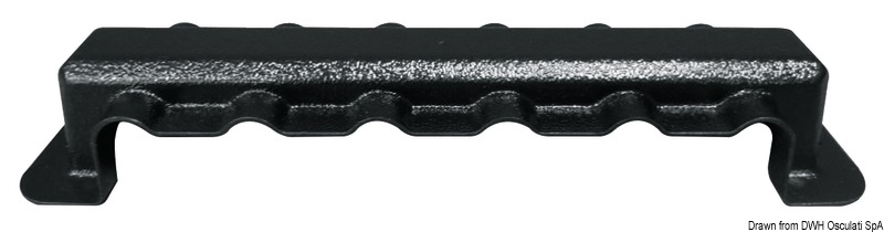 Base plastica ad alta capacità isolante. Barra di supporto in rame nichelato, viti e dadi in acciaio inox. volt 12/48.