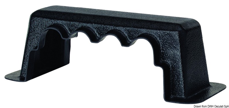 Base plastica ad alta capacità isolante. Barra di supporto in rame nichelato, viti e dadi in acciaio inox. volt 12/48.