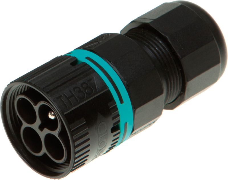 Connessione presa/spina IP66.
