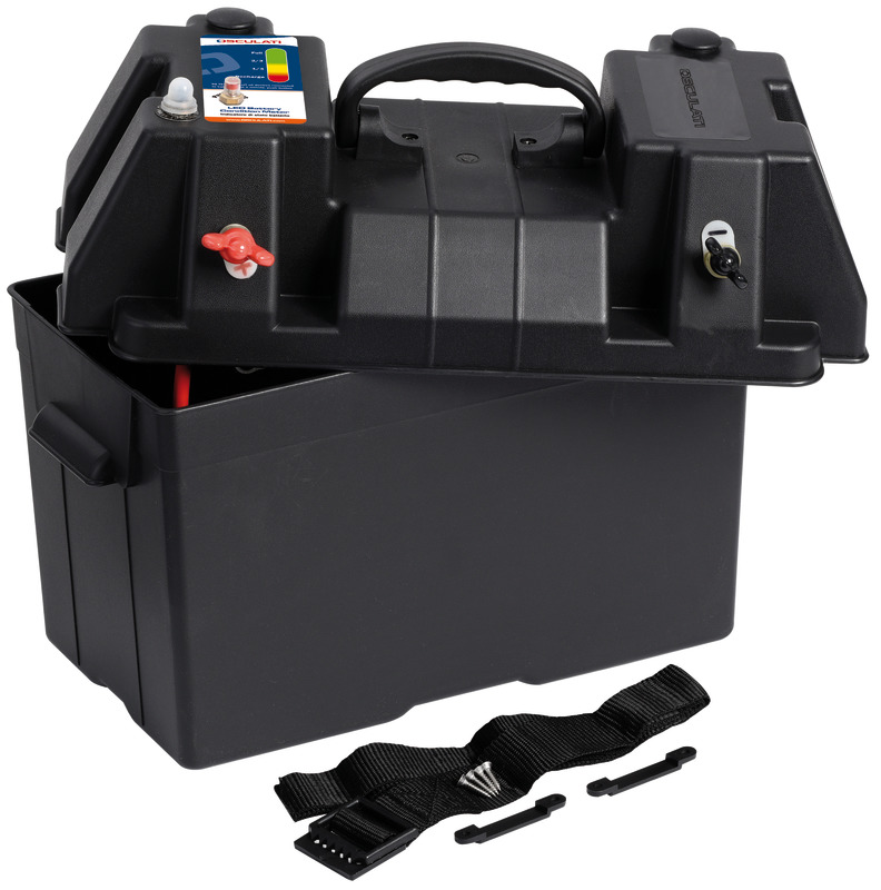 Equipaggiata con morsetti esterni e indicatore a LED dello stato di carica della batteria + accessori.