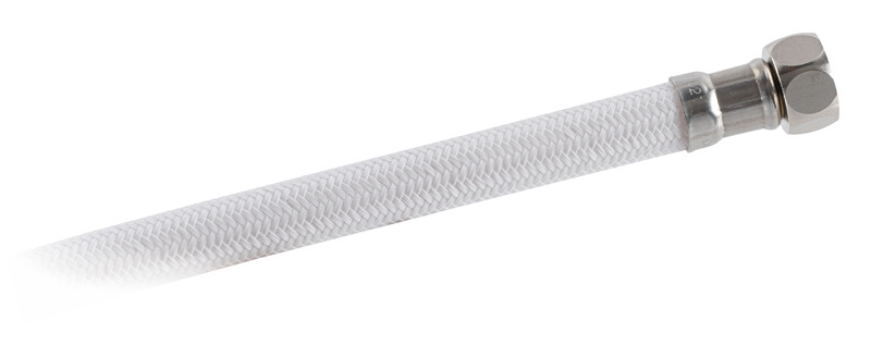 Doccia in ottone cromato, vano di alloggiamento bianco in ASA UV resistente.