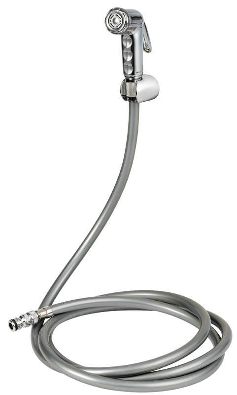Doccetta con tubo in PVC e connettore rapido da giardinaggio.Progettata per offrire connessioni rapide e soluzioni versatili, è compatibile con prese d’acqua dotate di innesto rapido.Utilizzabile sia come doccetta sia come rubinetto, si collega e si rimuove con facilità dopo l’uso.