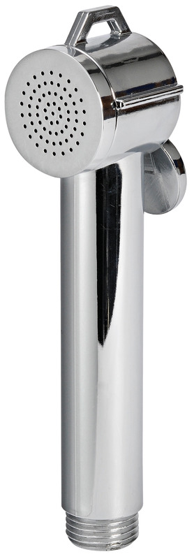 Doccia in ABS cromato, vano di allaggiamento bianco in ASA UV resistente.