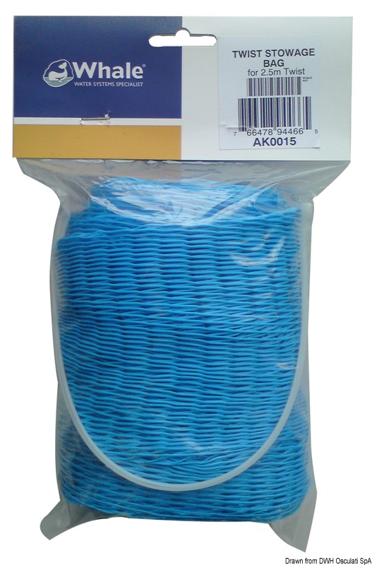 Una pratica sacca in rete plastica per contenere il tubo della doccia sottocoperta evitando che vada ad incattivirsi nelle attrezzature rendendo impossibile l'estrazione della doccia. Facile da fissare e adattare alle varie situazioni, resistente ed economica.