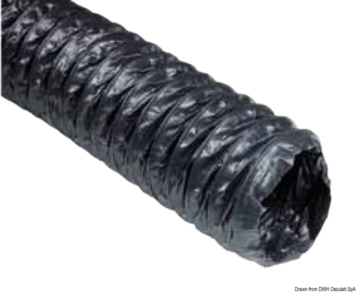 Fabbricati in poliolefina grigia, con armatura in PVC. Temperatura di esercizio -20° + 90°. Raggio curvatura: 0,6 x Ø.