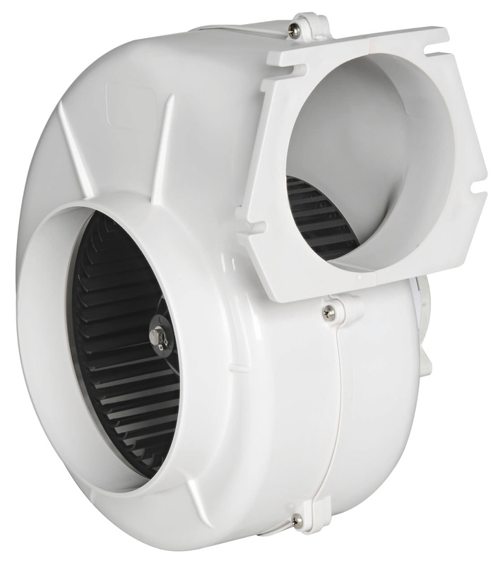 Motore a magneti permanenti IP44 stagno in accordo con ISO8846. Adatti per uso continuo per raffreddamento sala motori. Carcassa ABS bianco.