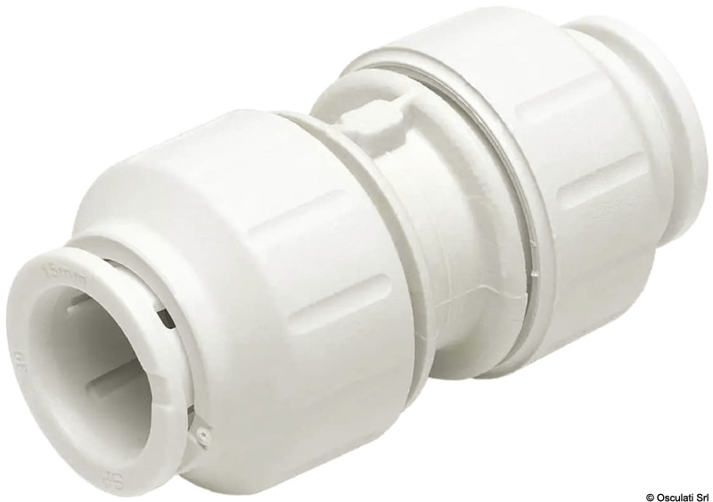 La gamma Speedfit a innesto rapido di John Guest utilizza la tecnologia data dall’azione combinata della pinzetta e della guarnizione.La pinzetta con denti in acciaio inox che aggraffa il tubo e l’O-Ring forniscono così una tenuta ermetica.