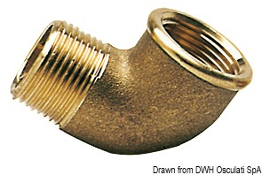 90° brass elbow male/female 1"1/2
