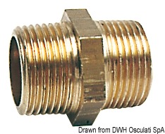 Brass double nipple 3/8"