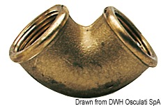 Brass 90° elbow female/female 2"