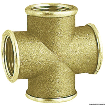 Brass cross joint female 1"1/4