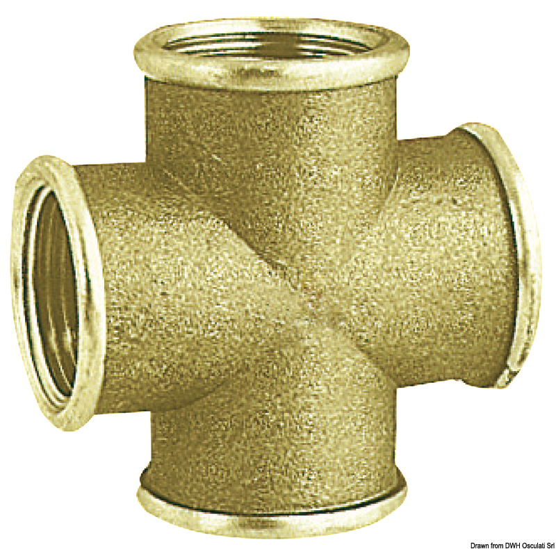 Brass cross joint female 1"1/4