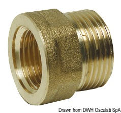 Brass joint sleeve male/female 1" x 1"1/4
