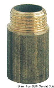 Brass extension male/female 1/2" x 20 mm