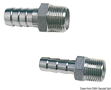 Male hose adapter 3/8" x 16 mm