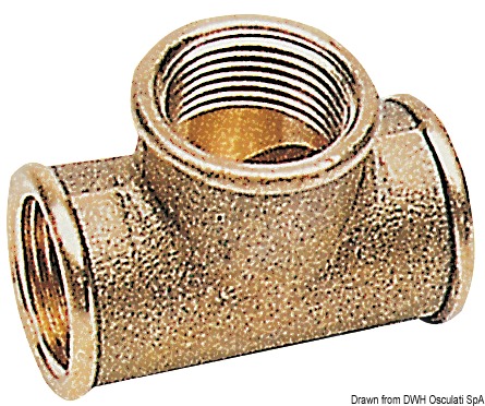Brass T-fitting 1"1/4