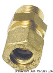 Brass comprssion joint straight male 8 mm x 1/4"