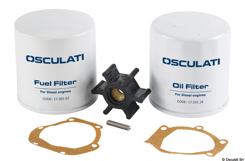 Formati da: filtro olio + filtro carburante + girante pompa acqua