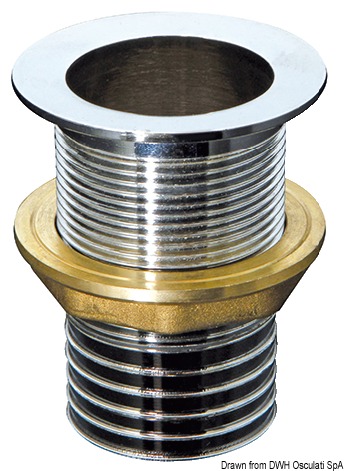 In ottone cromato con portagomma.