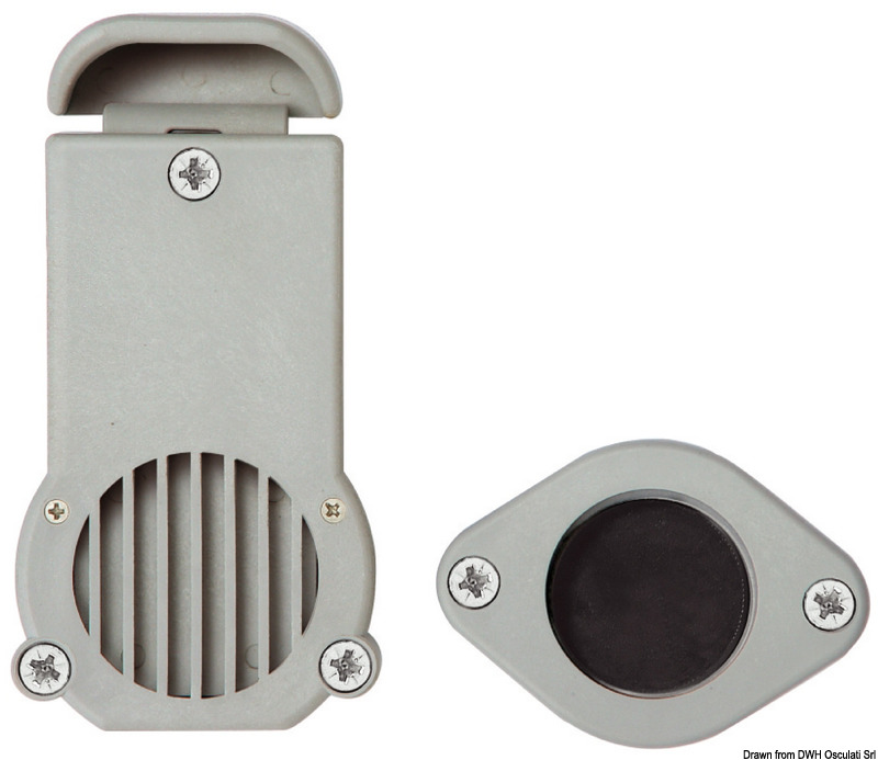 Fabbricato in nylon grigio.