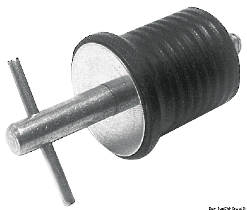 In acciaio inox con gommino in neoprene. Adattabile a tutte le boccole. Bloccaggio tramite rotazione del traversino. Preferibile ai modelli con eccentrico (18.539.00/535.00 e 18.533.00), quando si operi in spazi limitati o dove si desideri una chiusura meno rapida, ma più sicura. Ø 22 mm.