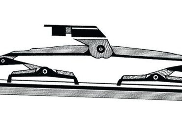 SS windshield blade w. silicone flap 505 mm