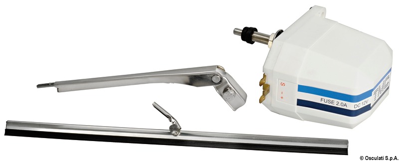 Completo di braccio e spazzole in acciaio inox.