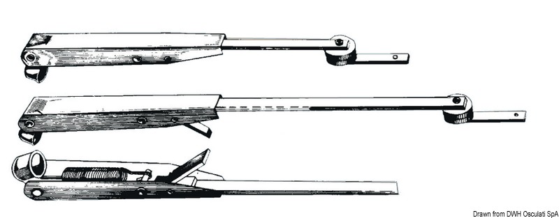 SS adjustable telescopic wiper arm 325/460 mm