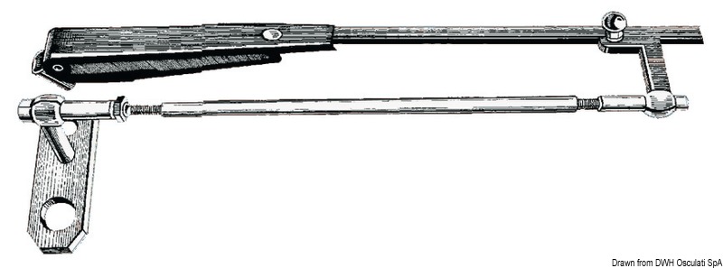 SS parallelogram arm f. windshield wiper 381/432mm