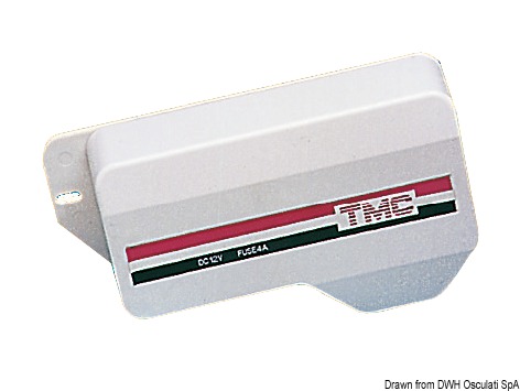 Modello carenato con carcassa in tecnopolimero "UV” resistente di colore bianco. Alberino millerighe in ottone che accetta spessori di cristallo o cornici parabrezza fino a 40 mm.