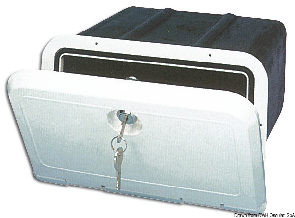 Storage box 285 x 180 x 260 mm with lock