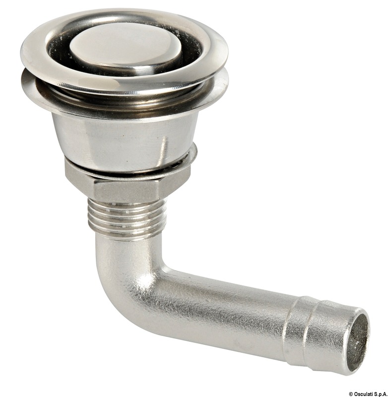 Sfiato inox 90° incassato