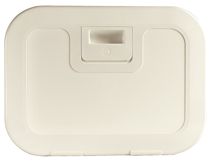 Telaio in ABS bianco, con rete elestica in nylon intrecciato.Dorso autoadesivo, oppure da fissare con 4 viti.