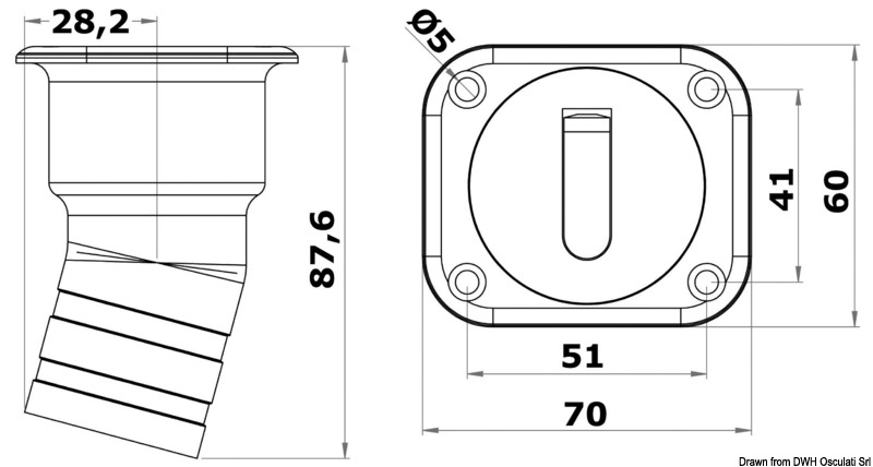 Sistema di apertura a ribalta. Profilo molto sottile di soli 3,5 mm. Fabbricati in acciaio inox AISI 316 lucidato a specchio.