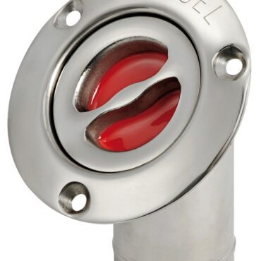 Completamente a filo con maniglietta di apertura del tappo a filo anch’essa. Completo di catenella di sicurezza. Nuova versione con tappo microfuso. Disponibile con canotto di raccordo dritto oppure inclinato di 45° rispetto alla verticale (da utilizzare quando il piano di rifornimento é inclinato).