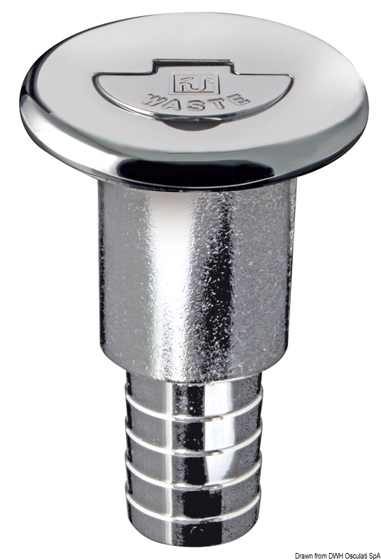 Apertura con leva a scomparsa. Sistema innovativo studiato per evitare l'ingresso dell'acqua. Sporgenza tappo 7 mm.