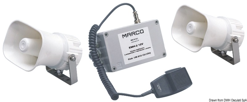 Horn/whistle w/2 waterproof speakers 12 V