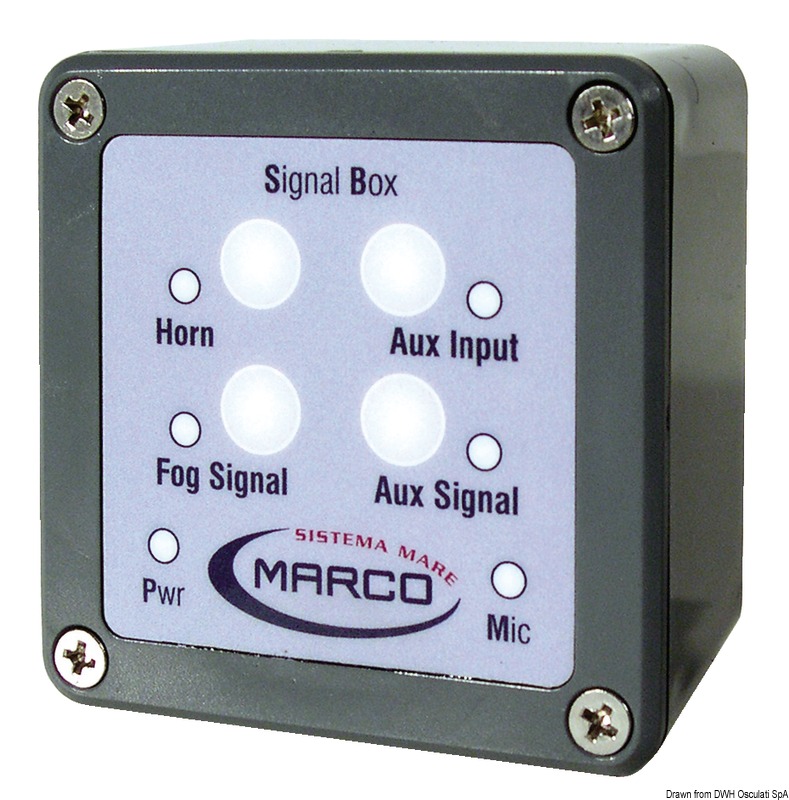 Per comandare fischi elettronici da una seconda stazione. Completo di microfono con connettore stagno. Per articoli 21.431.12; 21.431.24; 21.433.24; 21.427.12; 21.427.24; 21.428.12; 21.428.24.
