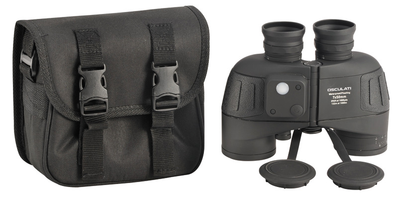 Completamente a tenuta stagna. Riempito all’interno con gas nitrogeno. Completo di bussola di rilevamento con illuminazione e di reticolo per misurare le distanze. Ottica di grande qualità. Ricoperto in gomma, completo di custodia e tracolla, lenti antiriflesso Ruby Coating.